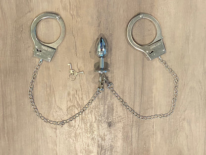 Handcuff Butt Plug Combination Set