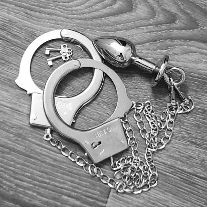 Handcuff Butt Plug Combination Set