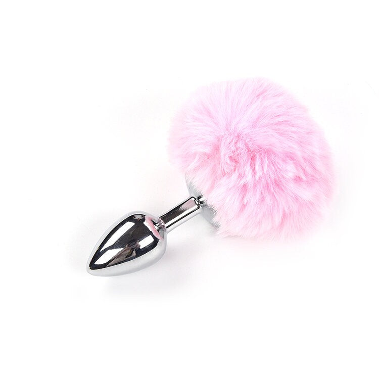 Light Pink Bunny Tail Butt Plug