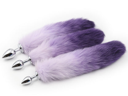 Purple Fox Tail Butt Plug • 16 Inch Tail