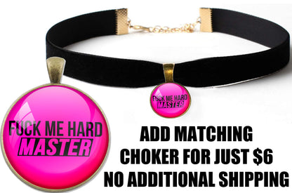 Fuck Me Hard, Master • Hot Pink & Black • Butt Plug