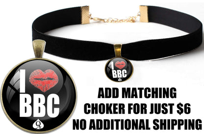 I LOVE BBC Queen of Spades SLUT lips heart Anal Plug Big Black Cock Lovers Butt Plug in 3 sizes - Size Queen - Bull Rider - Hotwife Swinger