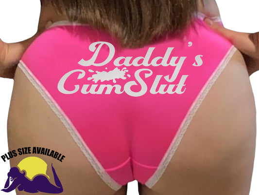 DADDYS CUMSLUT Princess Cum Slut Cute pink bikini panties slutty sexy panty bdsm ddlg cglg dumpster dump hotwife owned cumplay vixen facial