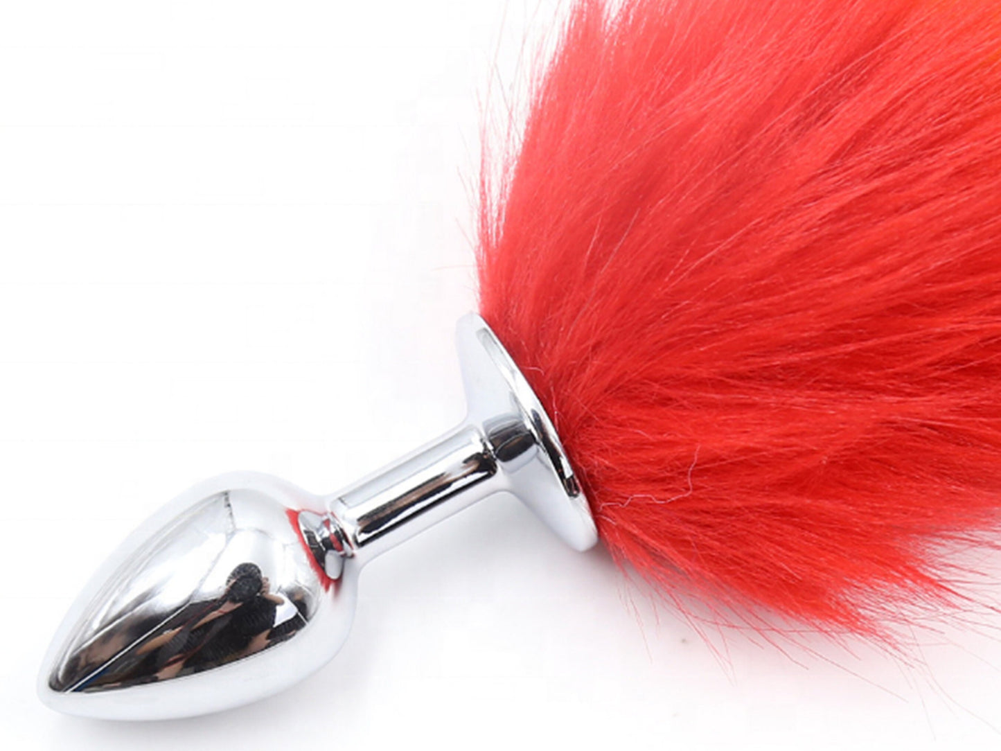 Rainbow Fox Tail Butt Plug • 16 Inch Tail