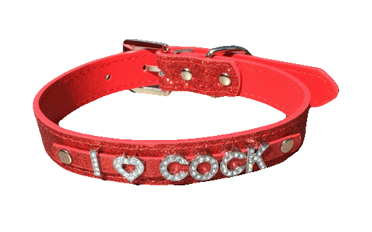 I 🖤 Cock • Rhinestone Collar • Choose Your Color
