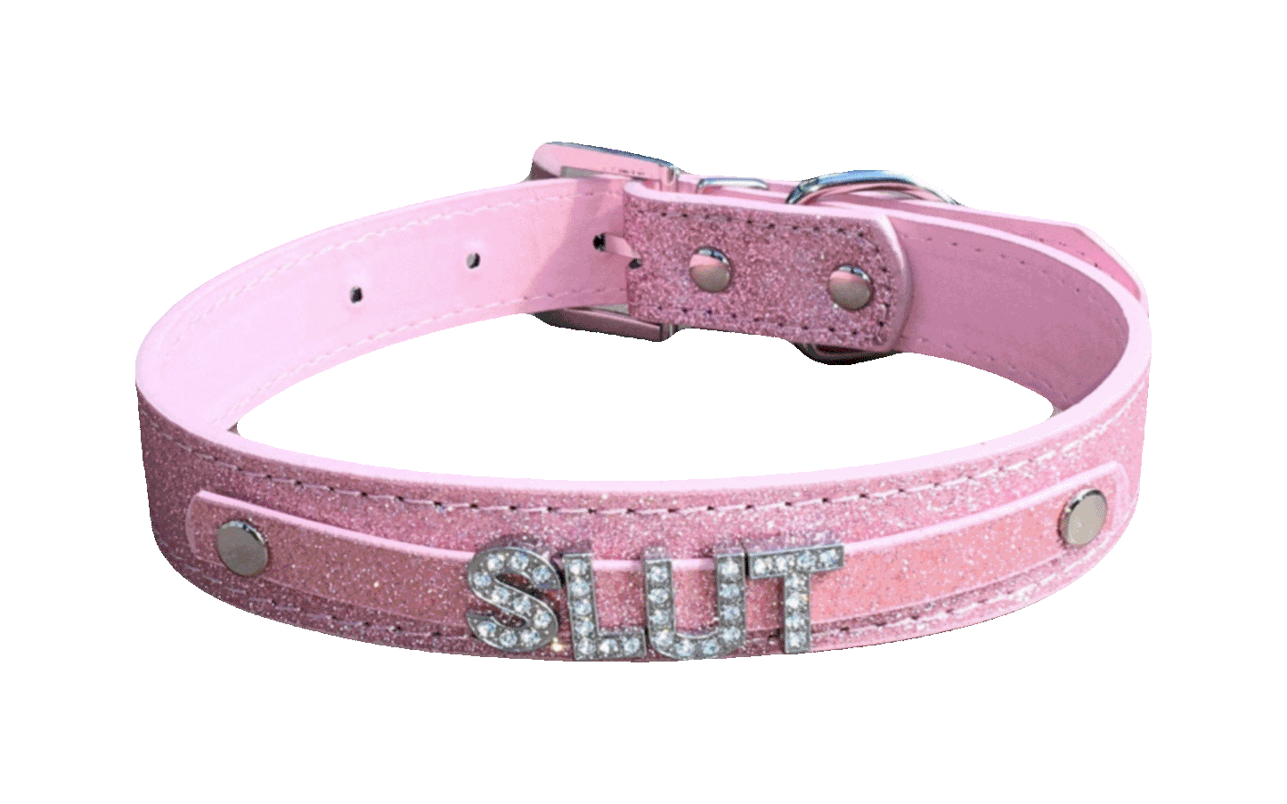 Slut • Rhinestone Collar • Choose Your Color