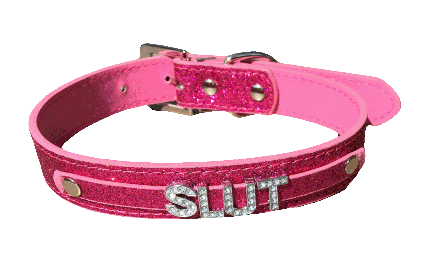 Slut • Rhinestone Collar • Choose Your Color